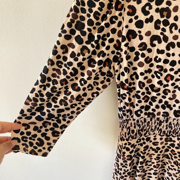 BNWT Women's Animal Print V-Neck Long Sleeve Maxi Dress Size UK 12 - Picture 8 of 15